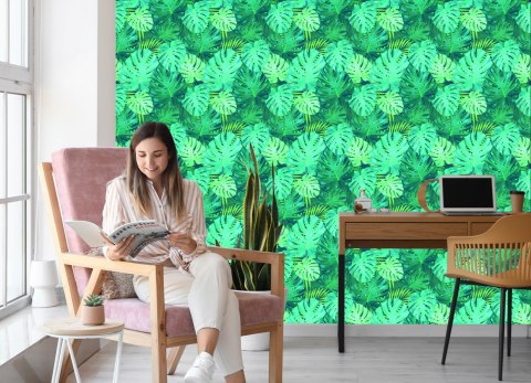 Tapeta Egzotyczne Liście Monstery