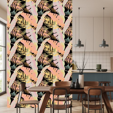 Tapeta Kolorowe Egzotyczne Liście