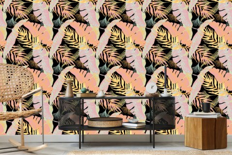 Tapeta Kolorowe Egzotyczne Liście