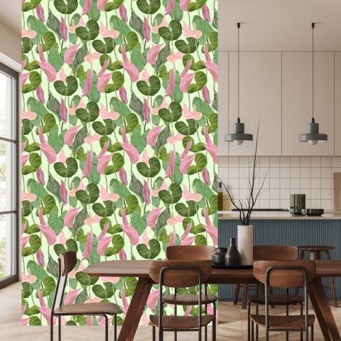 Tapeta Kolorowe Liście I Kwiaty