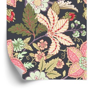 Tapeta Kwiaty Z Liśćmi Vintage