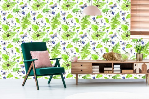 Tapeta Paproć Z Motylami