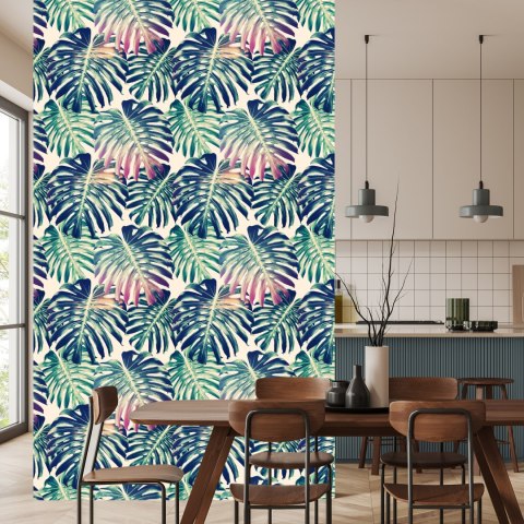 Tapeta Retro Liście Monstery