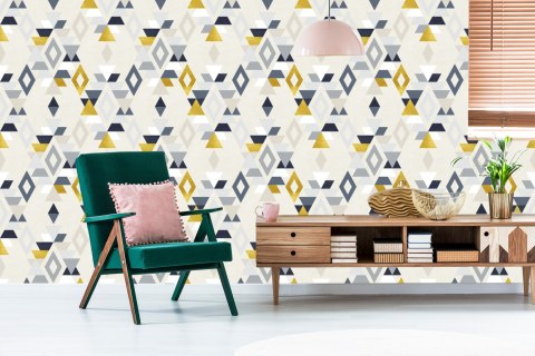 Tapeta Geometryczne Wzory Styl Retro
