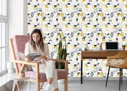 Tapeta Geometryczne Wzory Styl Retro