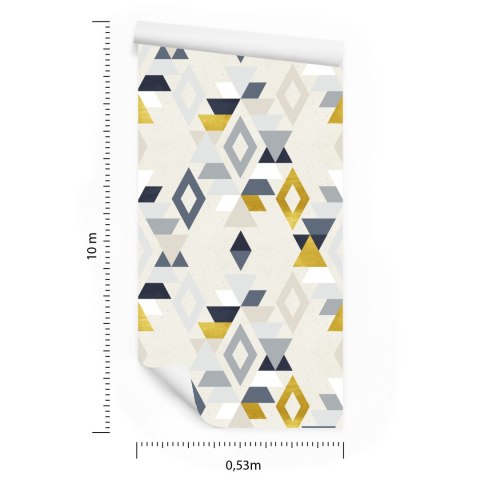 Tapeta Geometryczne Wzory Styl Retro