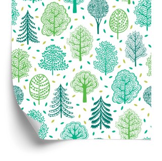 Tapeta Natura, Zieleń, Drzewa, Las Pokój Dziecięcy