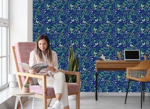 Tapeta Wiosenne Polne Rośliny Z Liśćmi