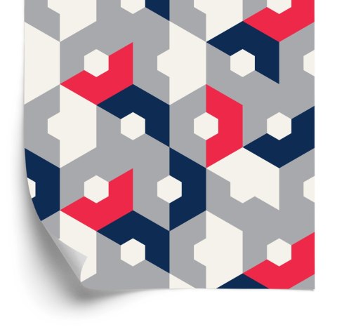 Tapeta Geometryczna - Abstrakcyjne Sześciokąty