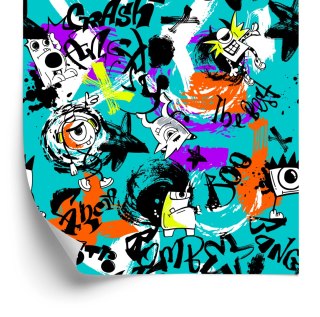Tapeta Kolorowe Potwory Graffiti