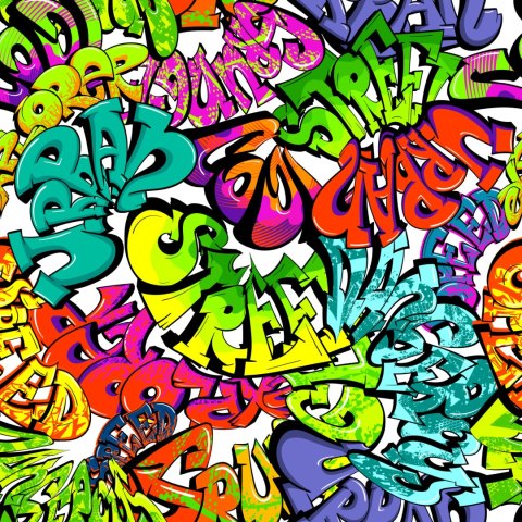 Tapeta Wielobarwne Graffiti