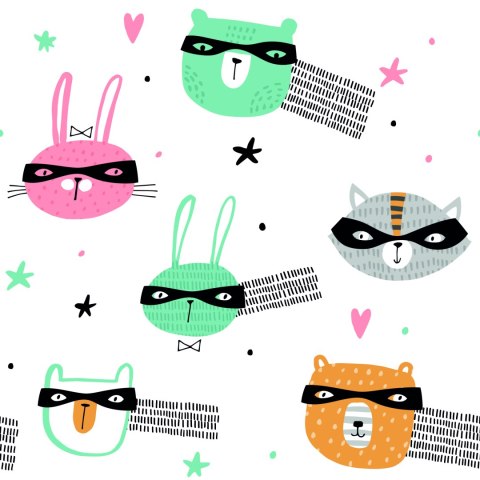 Tapeta Zwierzęta, Gwiazdy W Stylu Skandynawskim Tapeta Zwierzęta, Gwiazdy W Stylu Skandynawskim