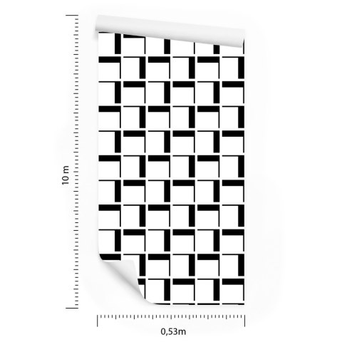 Tapeta 3D Geometryczna W Kratę Do Salonu, Biura Tapeta 3D Geometryczna W Kratę Do Salonu, Biura