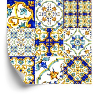 Tapeta Do Kuchni, Orientalna, Kolorowa Mozaika