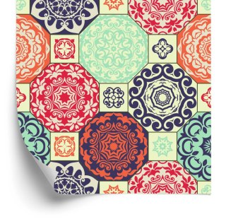 Tapeta Kolorowe Ornamenty W Stylu Retro