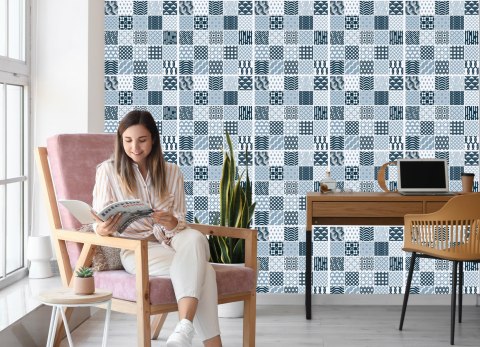 Tapeta Modernistyczna Mozaika Geometryczna