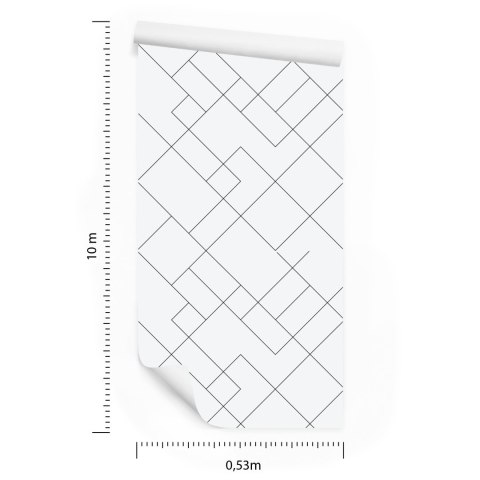 Tapeta Czarno-Biały Wzór Geometryczny