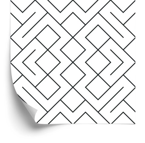 Tapeta Czarno-Biały Wzór Geometryczny