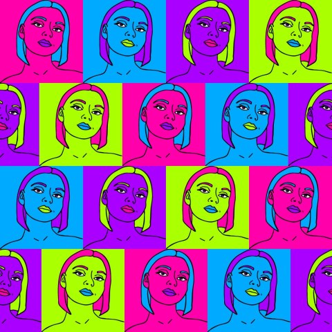 Tapeta Portrety W Stylu Pop-Art