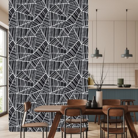 Tapeta Czarno-Białe Wzory Geometryczne
