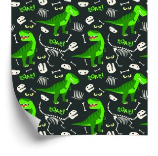 Tapeta Dla Dzieci - Zielone Dinozaury