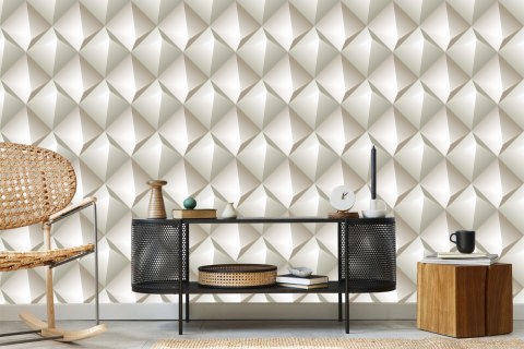 Tapeta Modernistyczny Wzór Geometryczny - Efekt 3D Tapeta Modernistyczny Wzór Geometryczny - Efekt 3D