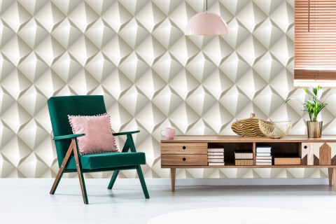 Tapeta Modernistyczny Wzór Geometryczny - Efekt 3D Tapeta Modernistyczny Wzór Geometryczny - Efekt 3D