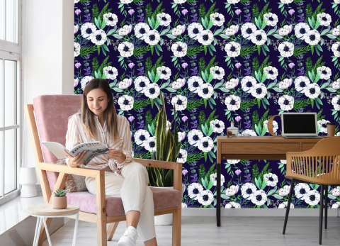 Tapeta Piękne Kwitnące Zawilce