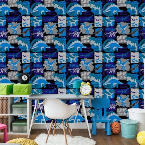 Tapeta Do Pokoju Młodzieżowego Dinozaury Zwierzęta