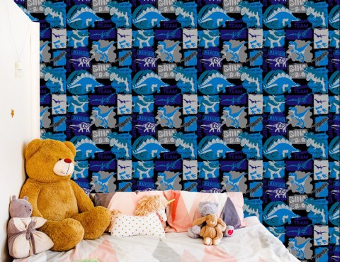 Tapeta Do Pokoju Młodzieżowego Dinozaury Zwierzęta