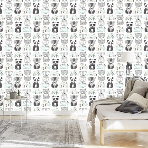 Tapeta Misie Panda Drzewa