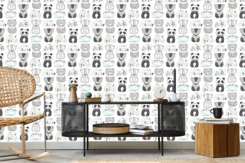 Tapeta Misie Panda Drzewa