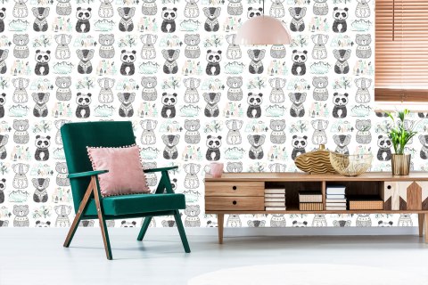 Tapeta Misie Panda Drzewa