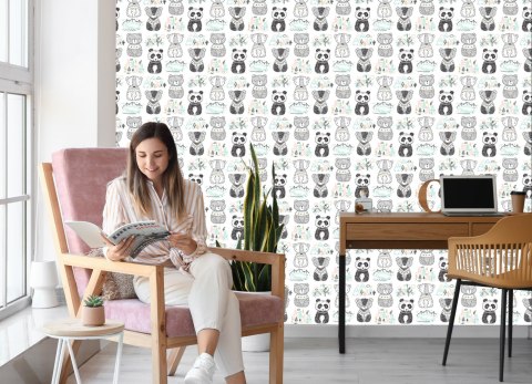 Tapeta Misie Panda Drzewa