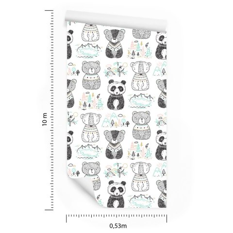 Tapeta Misie Panda Drzewa
