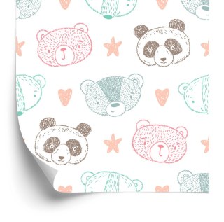 Tapeta Misie Panda Niedźwiadki