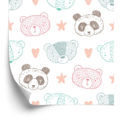 Tapeta Misie Panda Niedźwiadki