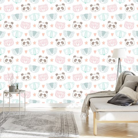 Tapeta Misie Panda Niedźwiadki
