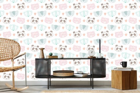 Tapeta Misie Panda Niedźwiadki