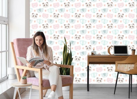 Tapeta Misie Panda Niedźwiadki