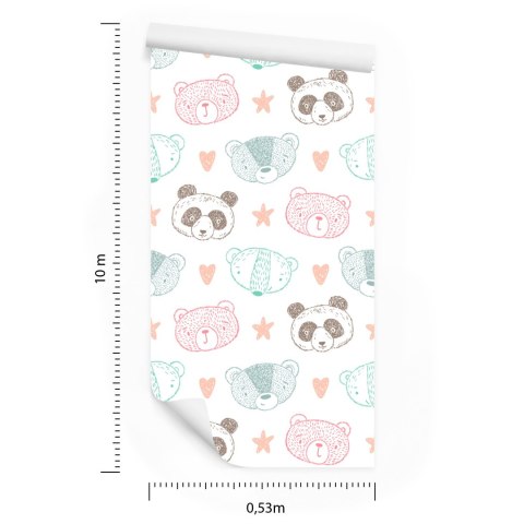 Tapeta Misie Panda Niedźwiadki