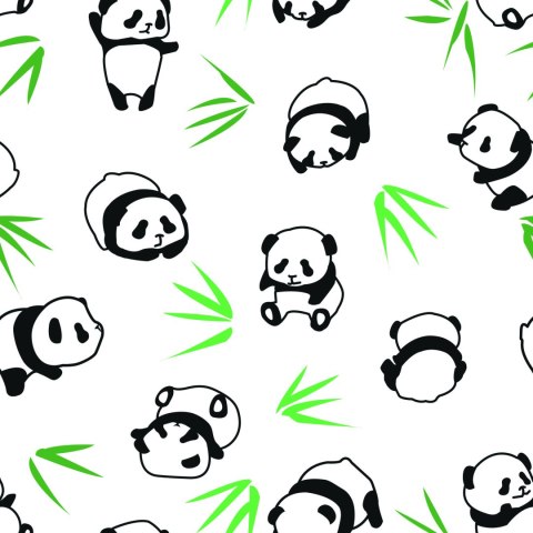 Tapeta Pandy Wśród Zieleni