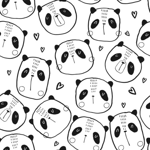 Tapeta Pandy Z Serduszkami