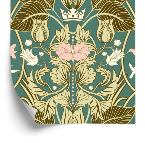 Tapeta Roślinne Ornamenty Retro