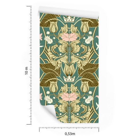 Tapeta Roślinne Ornamenty Retro