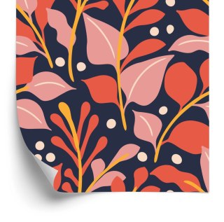 Tapeta Kolorowe Rośliny Styl Retro