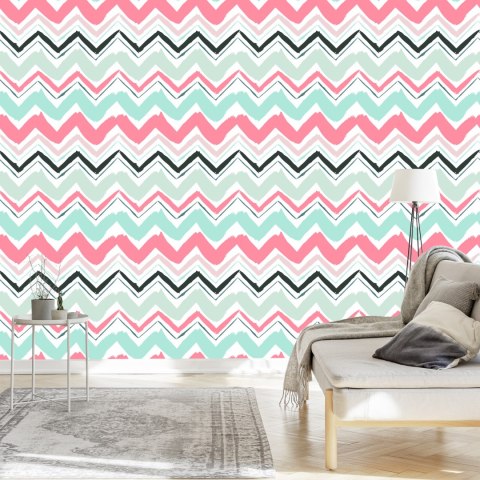 Tapeta Kolorowe Zygzaki