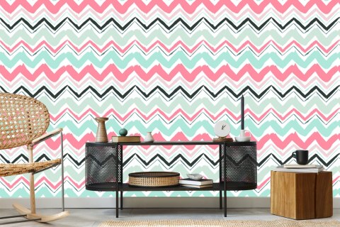 Tapeta Kolorowe Zygzaki