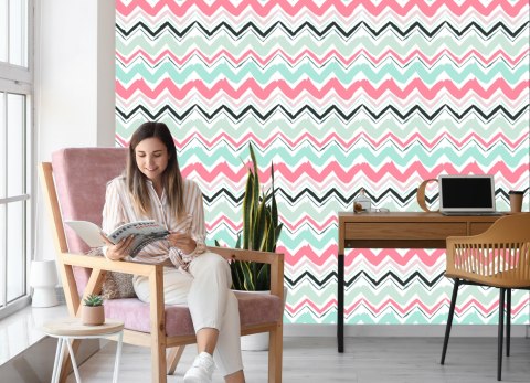 Tapeta Kolorowe Zygzaki