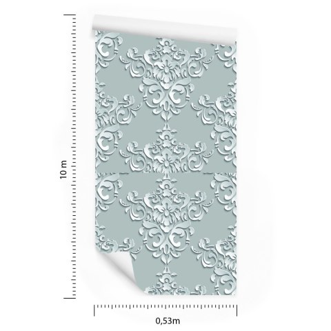 Tapeta Optyczna, Do Sypialni, Ornamenty, Efekt 3D Tapeta Optyczna, Do Sypialni, Ornamenty, Efekt 3D
